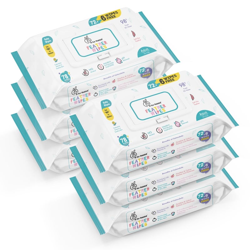 R for Rabbit حزمة مدمجة من مناديل الأطفال ر للارنب فيذر أكوا - Image 1