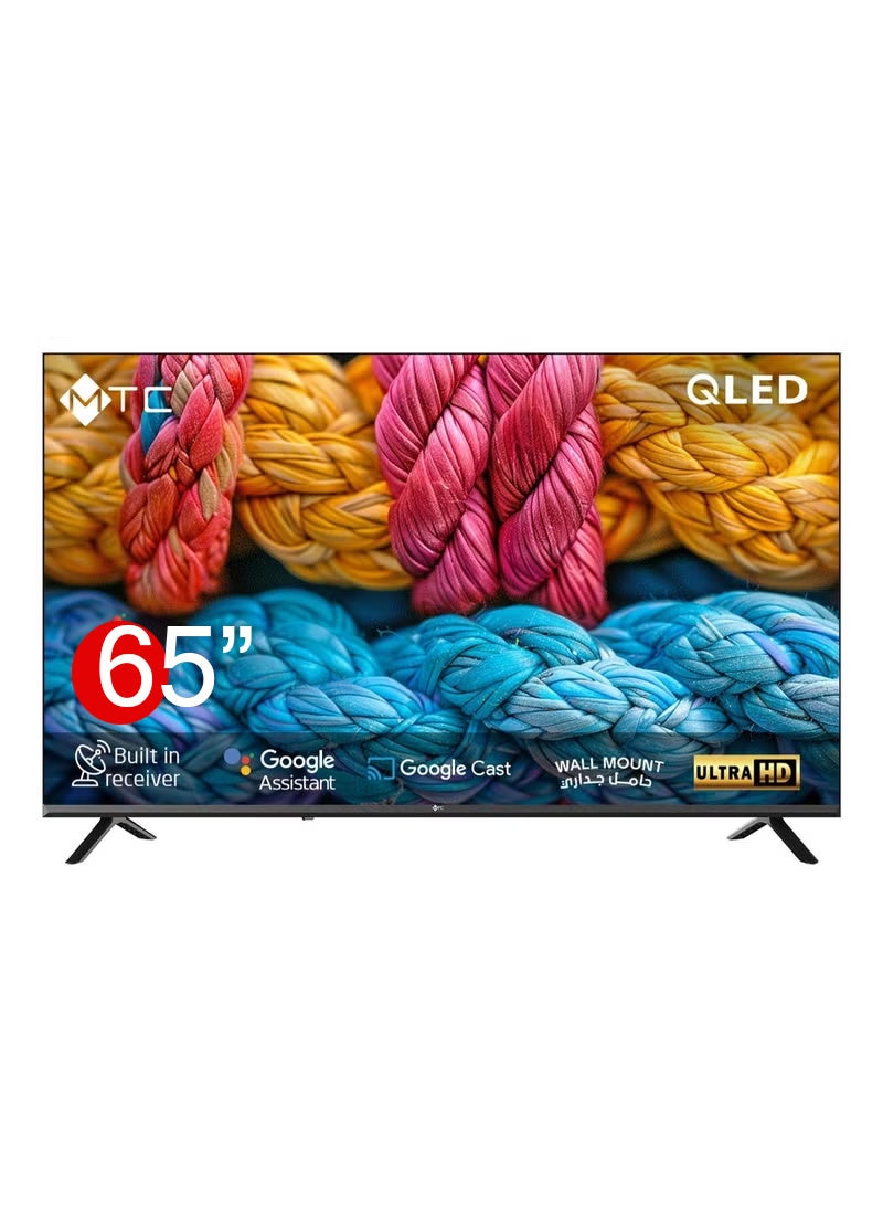 65-Inch - QLED UHD - Google TV - Smart with Built-in Receiver & Voice Control - Includes Wall Mount – QMT65UH700GO