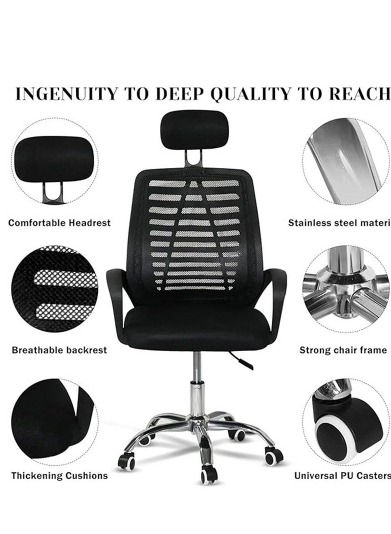 كرسي مكتب، كرسي مكتب مريح، كرسي كمبيوتر مريح، كرسي ألعاب قابل للتعديل الارتفاع مع عجلات، كرسي شبكي دوار لدعم أسفل الظهر، كرسي مكتب منزلي، كرسي دراسة (BGY-01) - Image 2