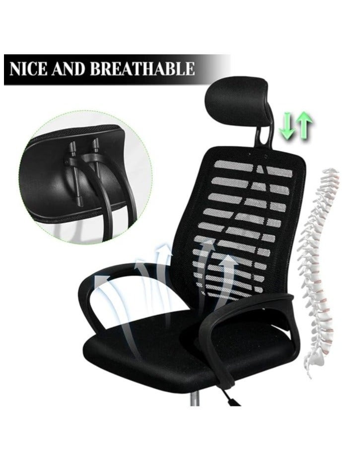 كرسي مكتب، كرسي مكتب مريح، كرسي كمبيوتر مريح، كرسي ألعاب قابل للتعديل الارتفاع مع عجلات، كرسي شبكي دوار لدعم أسفل الظهر، كرسي مكتب منزلي، كرسي دراسة (BGY-01) - Image 5