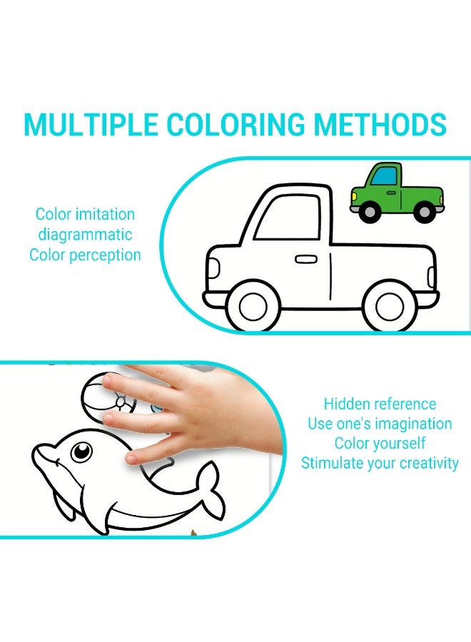 2 Sets Children's Sketchbook 14cm*14cm Children's Color Sketchbook Children's Color Sketchbook Children's Coloring Book Preschool Children Hand Drawing Ability Cultivation Art Cultivation Montessori Game Design Classroom Teaching Aids Opening Season Back to School Gift - Image 5