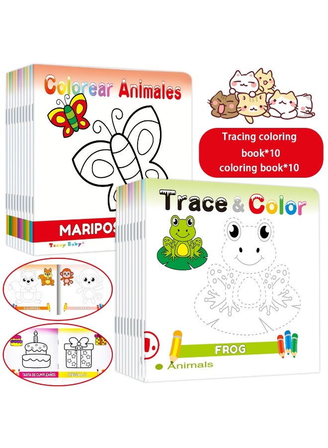 2 Sets Children's Sketchbook 14cm*14cm Children's Color Sketchbook Children's Color Sketchbook Children's Coloring Book Preschool Children Hand Drawing Ability Cultivation Art Cultivation Montessori Game Design Classroom Teaching Aids Opening Season Back to School Gift - Image 1