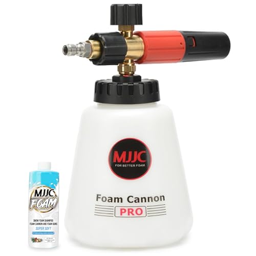 MJJC Foam Cannon Pro V2.0 (Thicker Snow Foam Technology) with 1/4 Inch Quick Connector for Pressure Washer, 40 oz Bottle (Pro V2.0 (1/4" Quick Connector) + SOAP Sample) - Image 1