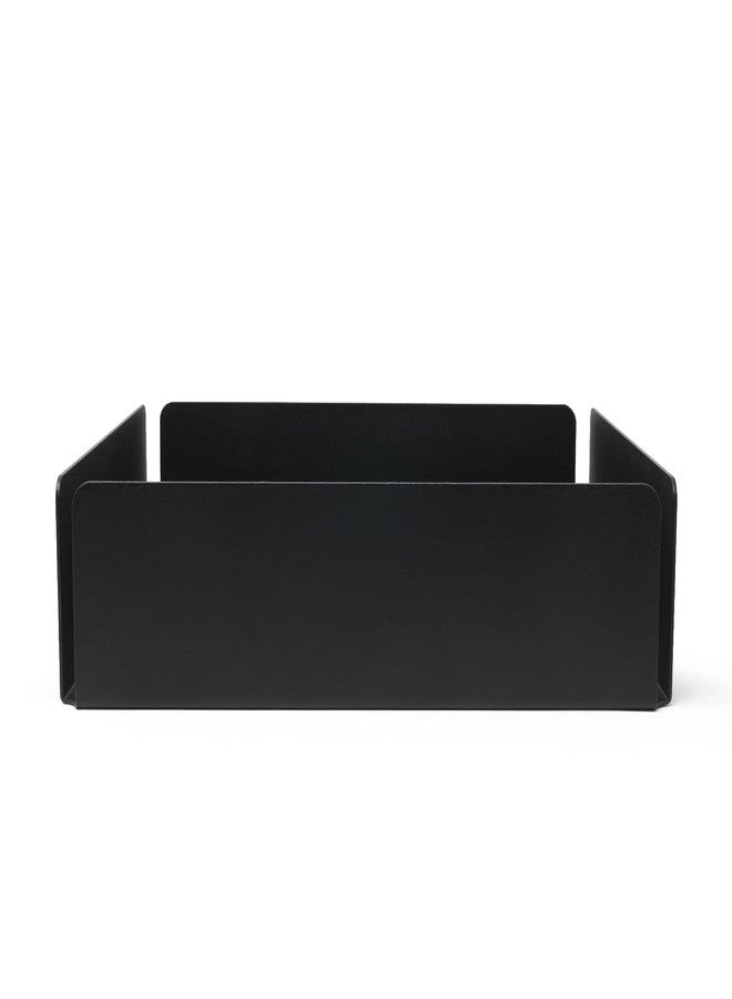 Mitus Modern Square Metal Tray Organizer for Bathroom Vanity Countertop Storage, Black - Image 1