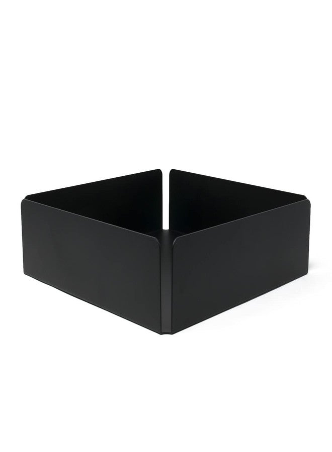 Mitus Modern Square Metal Tray Organizer for Bathroom Vanity Countertop Storage, Black - Image 2