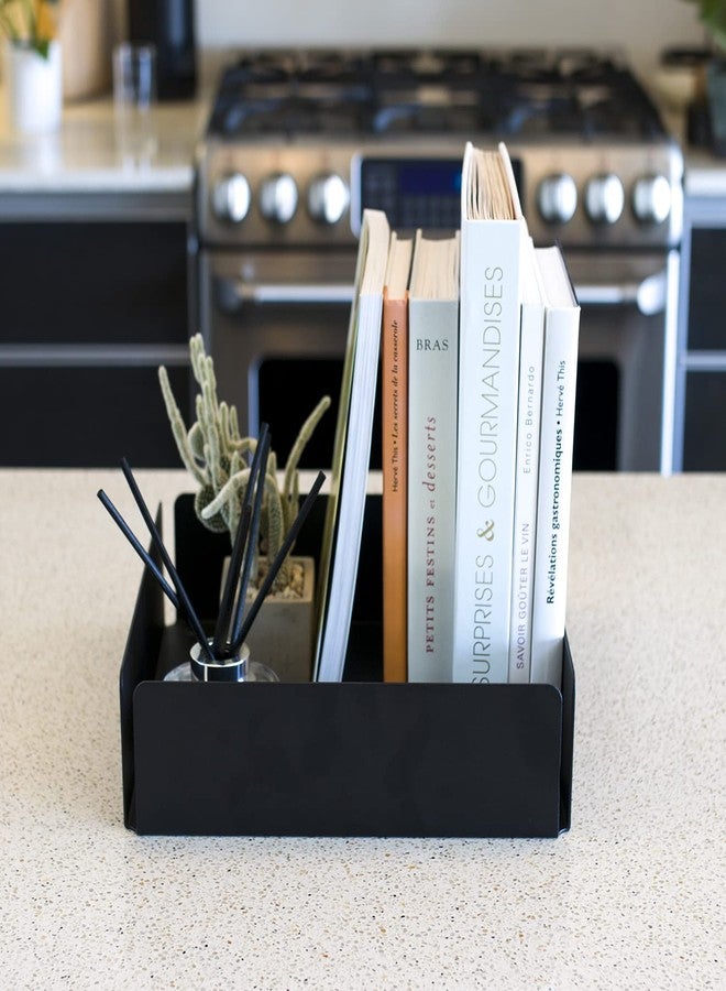 Mitus Modern Square Metal Tray Organizer for Bathroom Vanity Countertop Storage, Black - Image 3