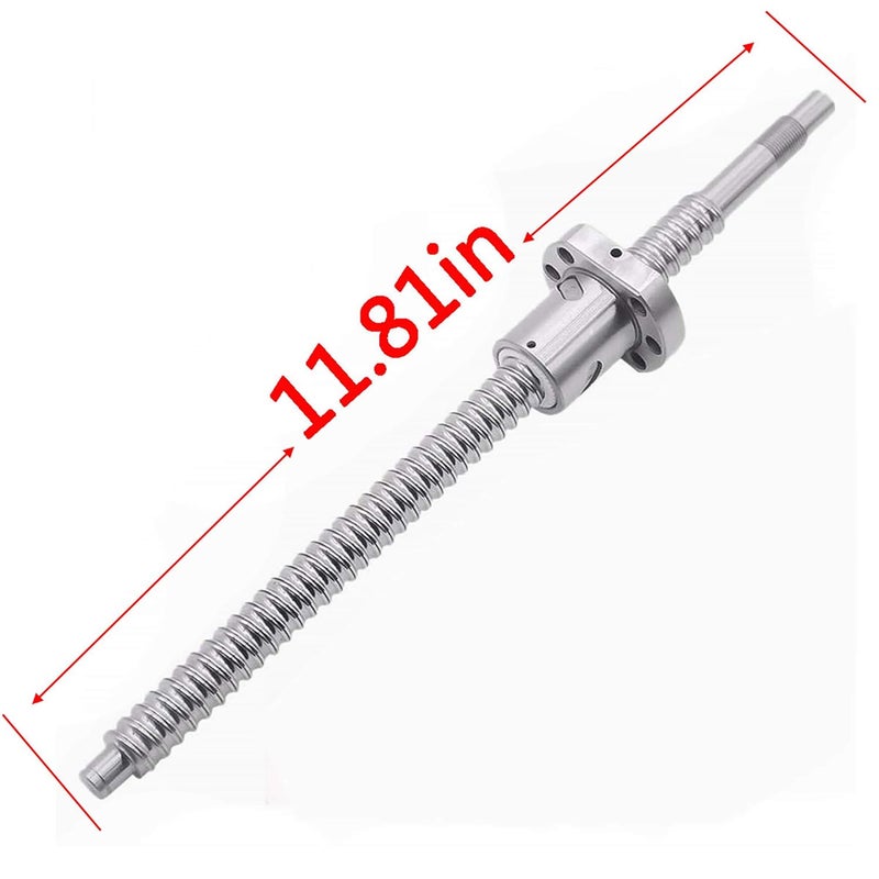 CHUANGNENG Ball Screw SFU1605-300mm Diameter 16mm,5mm Pitch Ballscrew with Nut, Length Approx 11.81inch for CNC Routers Lathes Mills Automated Machines - Image 2