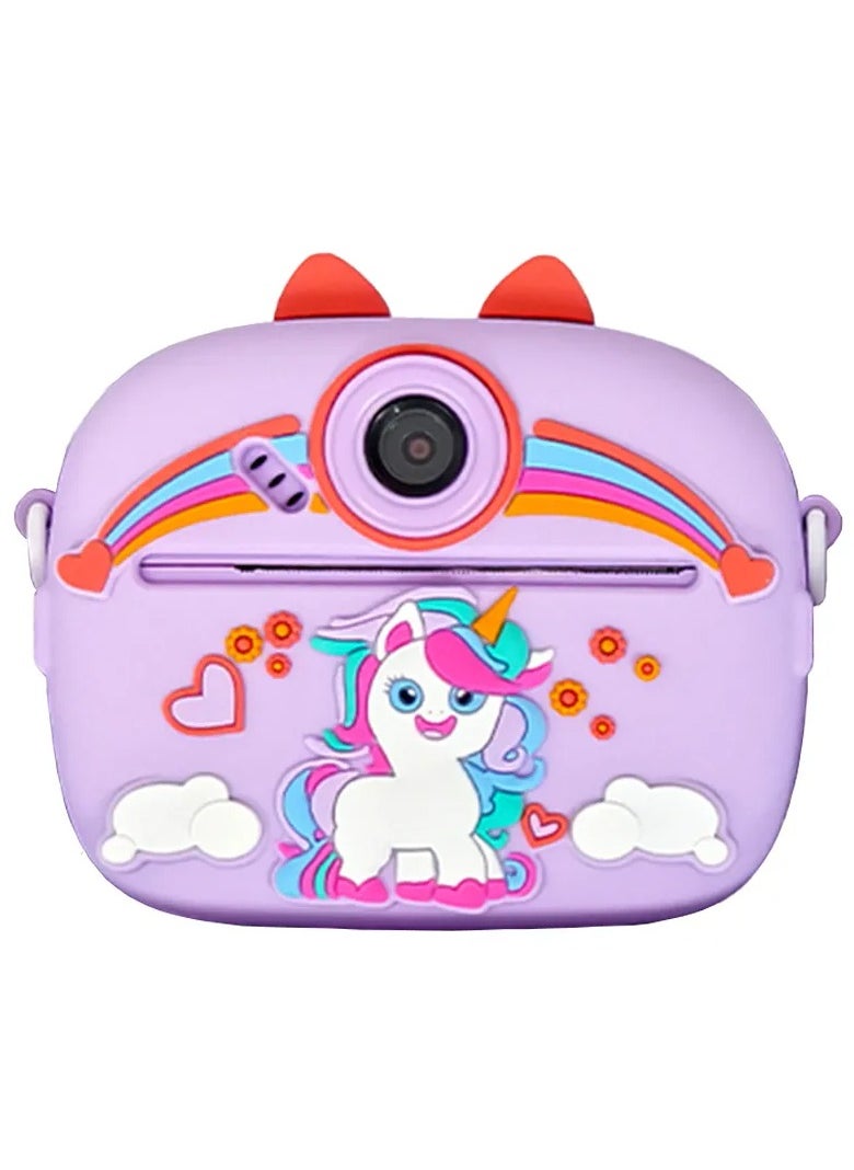 MOCOM Instant Print Kids Camera for Ages 4-12: 48MP Dual Lens Digital Camera with 2.4" Screen, 1080P Video, MP3 Player, Games, Selfie Mode - No-Ink Thermal Printing, Includes 3 Paper Rolls - Perfect Birthday Gift for Kids, Toddlers, Boys & Girls  - Image 1