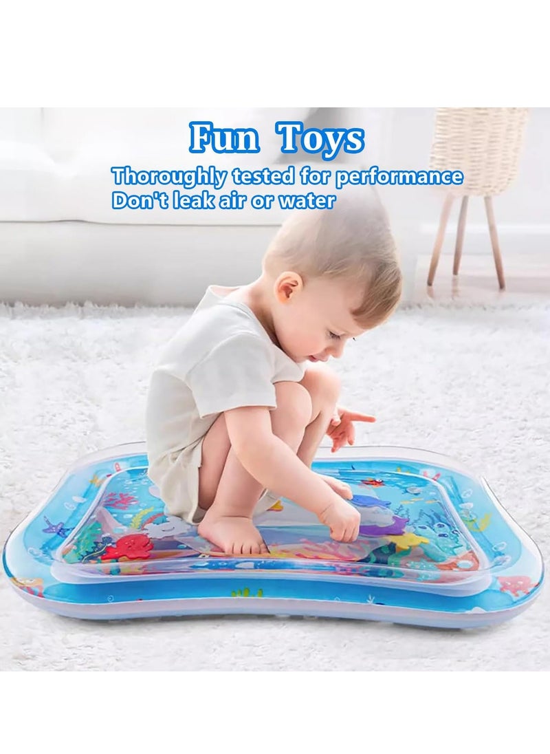 Rwnq - Cat Water Sensory Play Mat - Thickened Interactive Toy for Indoor Cats With Pump, Inflatable Tummy Time Water Sensor for Kids Cool Comfort - Image 1