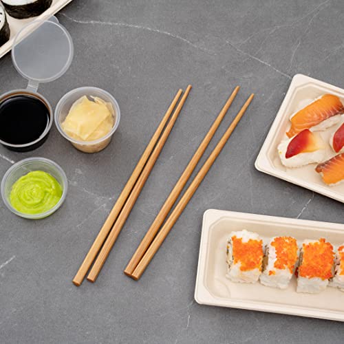 Restaurantware-9 Inch Bamboo Chopsticks, 100 Disposable Wooden Chopsticks - Modern Style, No Slip, Sustainable Bamboo Chopsticks, Smooth, For Sushi, Dumplings, Noodles - Image 3