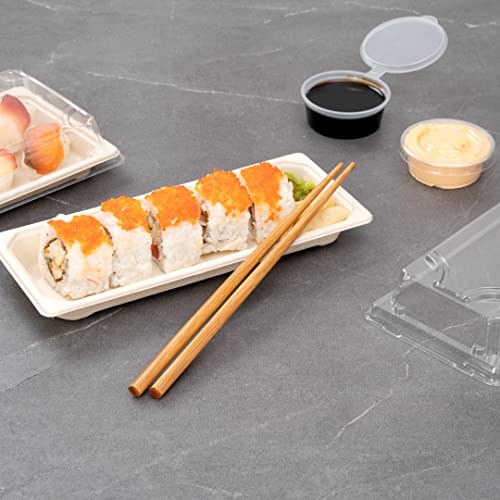 Restaurantware-9 Inch Bamboo Chopsticks, 100 Disposable Wooden Chopsticks - Modern Style, No Slip, Sustainable Bamboo Chopsticks, Smooth, For Sushi, Dumplings, Noodles - Image 4