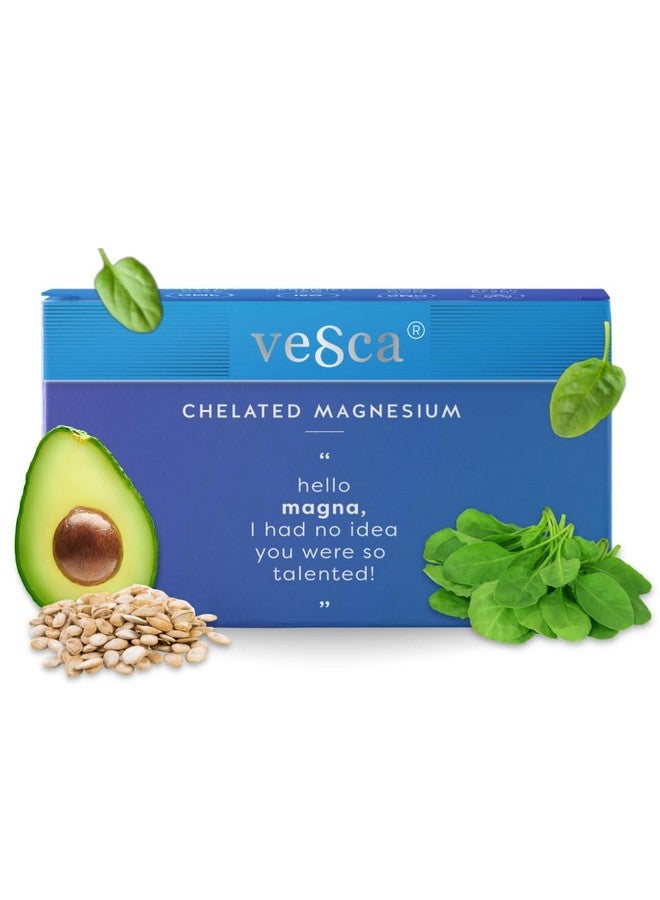 Vesca فيزكا مغنيسيوم جليسينات مخلب، سترات، أكسيد | تحسين النوم | تخفيف التوتر | مركب مغنيسيوم ثلاثي عالي الامتصاص للرجال والنساء | 100% نباتي ونباتي | 340 ملغ_30 قرص - Image 1