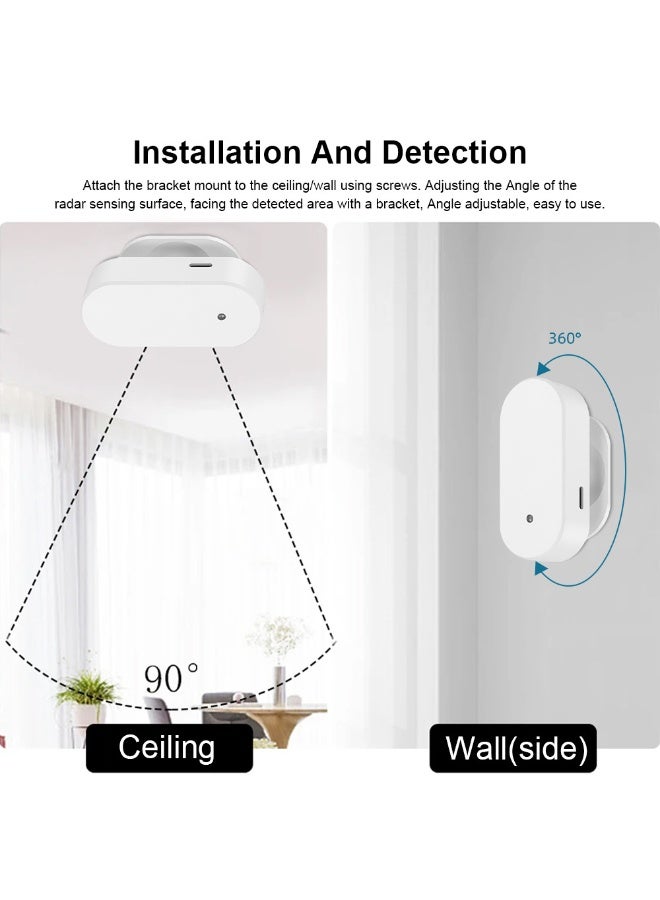 Millimeter Wave Human Presence Sensor with 24GHz Radar & Light Sensor, Tuya Smart Life Zigbee WiFi - Image 5