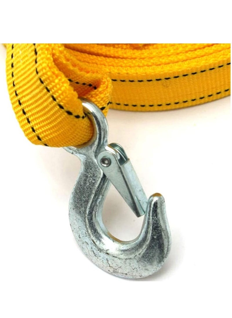 althiqahkey - 5 Tons Car Tow Rope with Hooks Tow Strap with Hooks Car Vehicle Recovery Rope Trailer Rope 11023 LBS Capacity Heavy Duty Tow Rope for Car Truck SUV 4m - Image 1