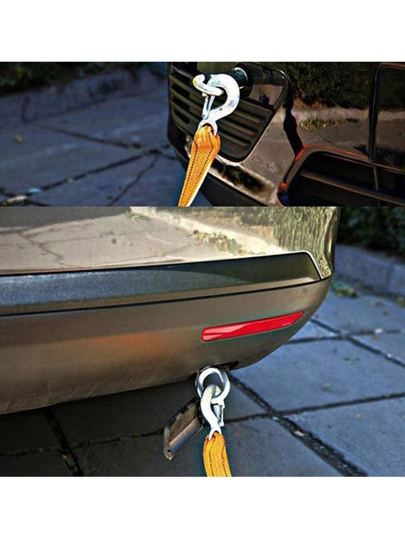 althiqahkey - 5 Tons Car Tow Rope with Hooks Tow Strap with Hooks Car Vehicle Recovery Rope Trailer Rope 11023 LBS Capacity Heavy Duty Tow Rope for Car Truck SUV 4m - Image 1