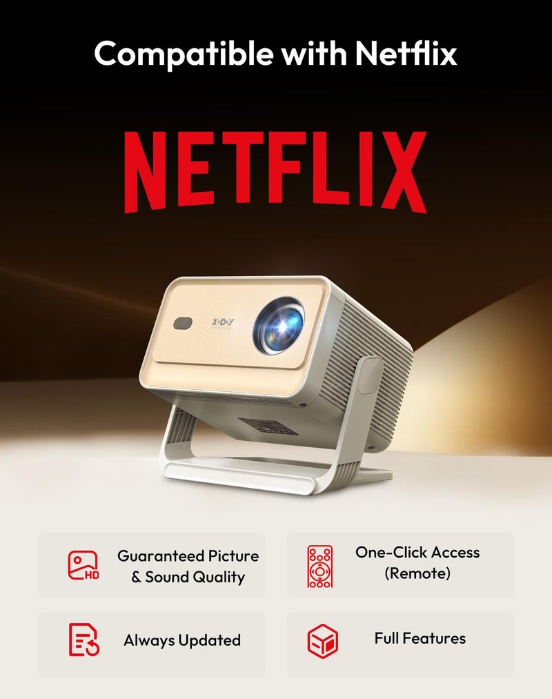 XGODY Gimbal N6 pro FHD Smart Projector with Wifi6 and Bluetooth, 700 ANSI - Image 3