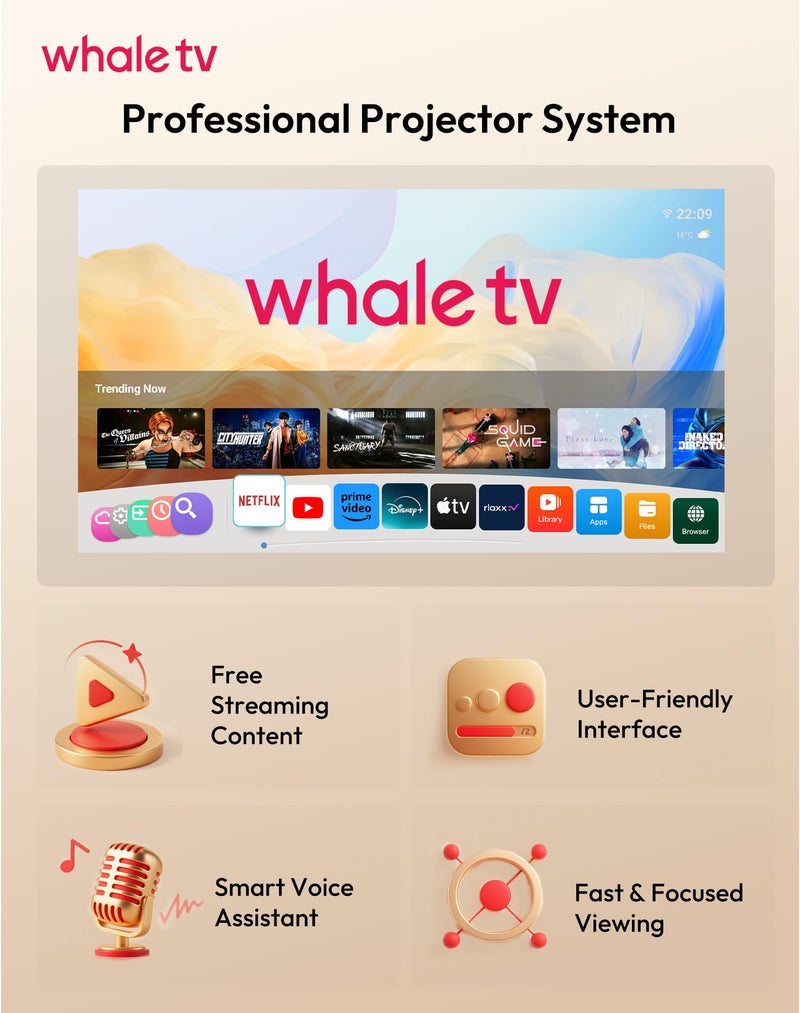 XGODY Gimbal N6 pro FHD Smart Projector with Wifi6 and Bluetooth, 700 ANSI - Image 2