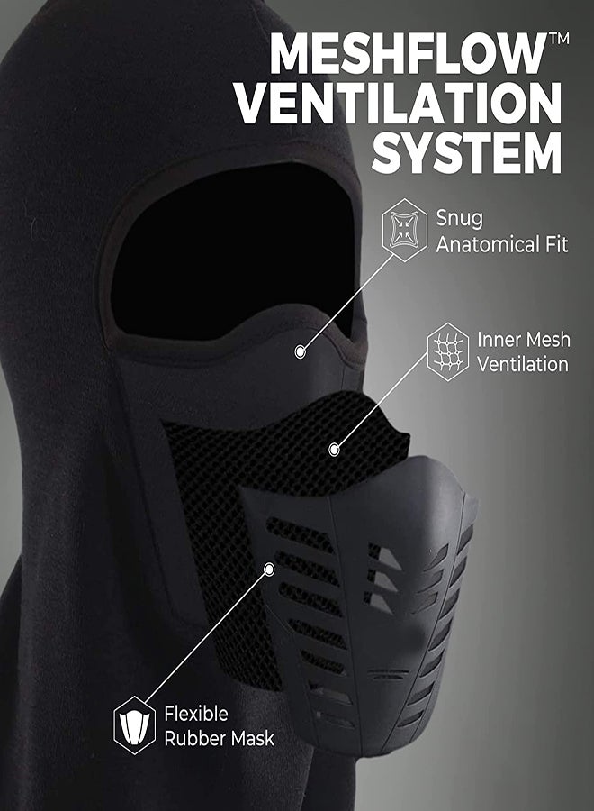 KASTWAVE Balaclava Ski Mask 3Pcs Warm Soft Motorcycle Winter Full Face Cover Knit Ski Mask with Breathable Air Vents Thermal Mask Winter Mask Ski Bicycle Sports Balaclava Outdoor Sport Knitted Face Cover  - Image 4