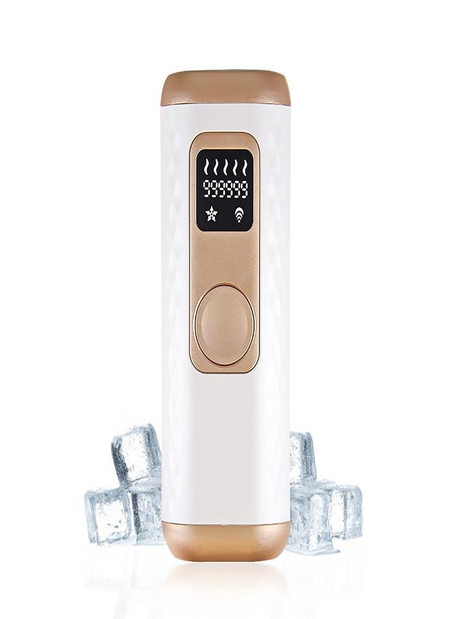 Herbishh At-Home Hair Reduction Handset with Cooling Care, Adjustable Intensity Levels, Dual Modes Auto & Manual, Quartz Tube Light-Based Personal Grooming Tool for Face & Body, White - Image 1