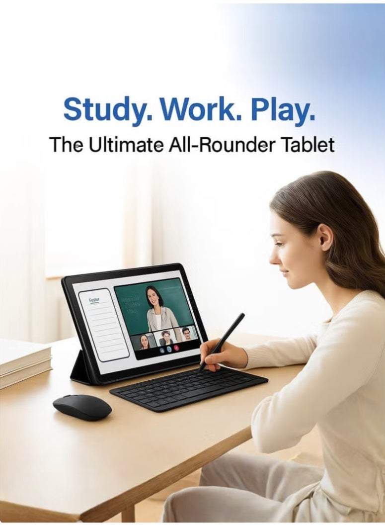 Oteeto Tab 14 Pro Stylus | Slim Design | 5G Tablet Dual SIM with Bluetooth Keyboard Case, Mouse & Stylus Pen – 12GB RAM 512GB Storage, 11.0" Large Display, 8000mAh Battery, Fast Charging, Tempered Glass, 13MP Rear + 8MP Front Camera, WiFi, High Performance Tablet – (Gray) - Image 4