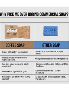 GHAR SOAP Ghar Soap 100% Organic Handmade Chemical-Free Coffee Soap Pack of 1 – Natural Exfoliating, Moisturizing & Anti-Aging Soap Bar for Sensitive Skin – SLS-Free, Vegan, Tan Removal Soaps  - Image 4