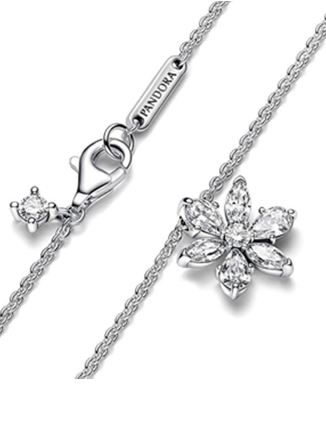 PANDORA - Pandora Timeless Cubic Zirconia Women's 925 Silver Sparkling Herbarium Cluster Pendant Necklace for Women 392387C01-45 - Image 1
