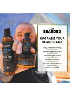 Live Bearded 3Step Beard Grooming Kit 1880 Beard Wash Beard Oil And Beard Butter Allnatural Ingredients With Shea Butter Jojoba Oil And More Beard Growth Support Made In The Usa  - Image 5
