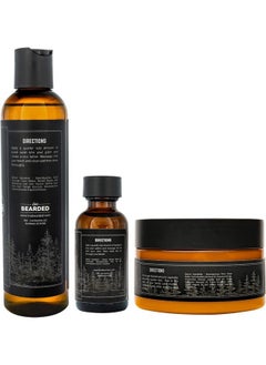 Live Bearded 3Step Beard Grooming Kit 1880 Beard Wash Beard Oil And Beard Butter Allnatural Ingredients With Shea Butter Jojoba Oil And More Beard Growth Support Made In The Usa  - Image 3