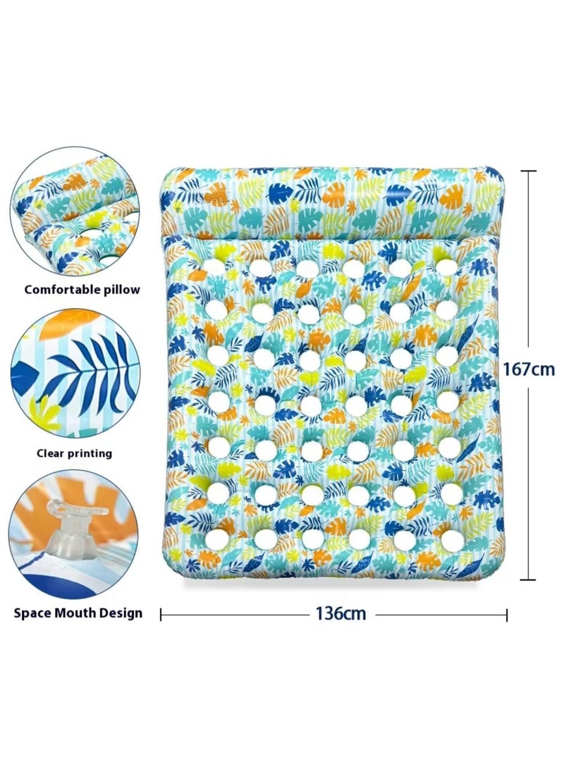 TAPIT Pool Float with Canopy Chair Lounge Float with Adjustable Sun Shade Cover  Drink Holder Ergonomic Headrest Inflatable Pool Float for Adults - Image 2