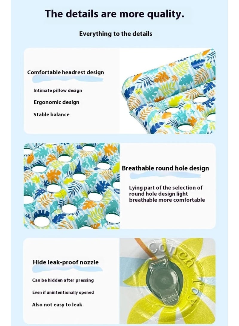 TAPIT Pool Float with Canopy Chair Lounge Float with Adjustable Sun Shade Cover  Drink Holder Ergonomic Headrest Inflatable Pool Float for Adults - Image 4