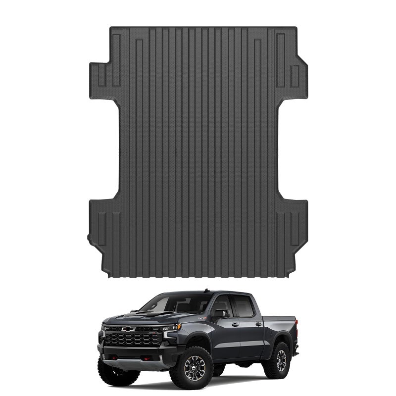 Ecarzo Truck Bed Mat Custom Fit for 20252019 Chevrolet SilveradoGMC Sierra 2500 3500 HD Accessories 68FT Bed Liner Pick Up Cargo Mat All Weather Protection TPE Heavy Duty Trunk Bed Mat