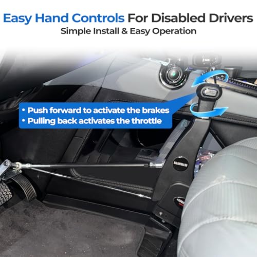 Bopowo Handicap Drivers Fixed Hand Controls Permanent Device, Driving Hand Controls Car Pedal Assist Controls（Highly Adaptable Version） - Image 2