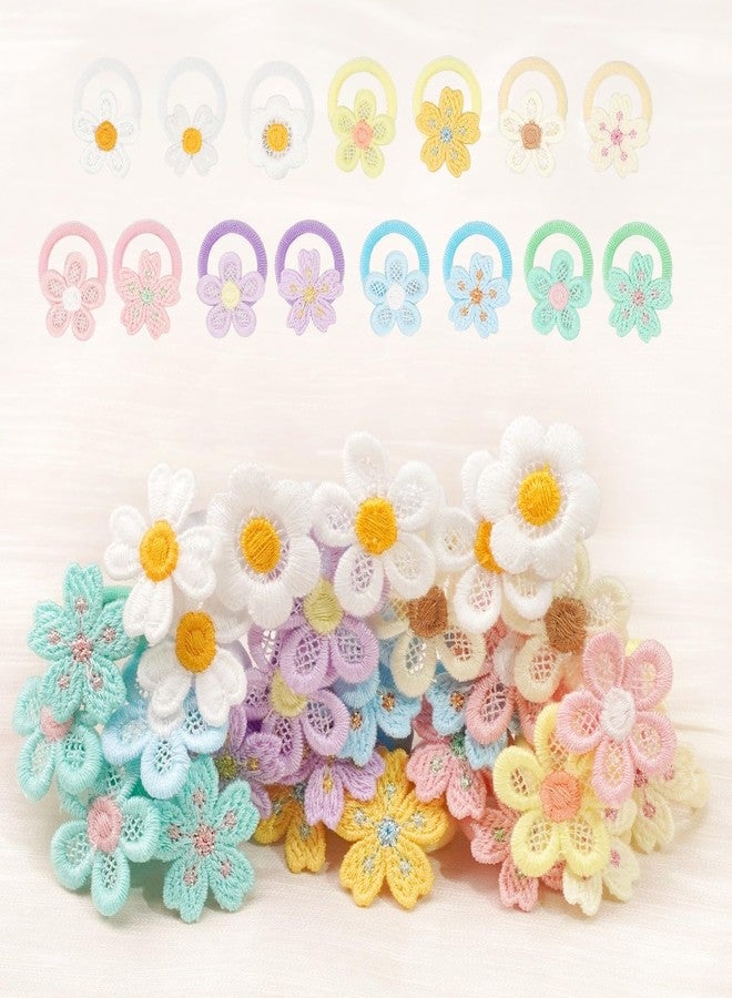 JOYOYO 30PCS 1.25 Inch Baby Girls Hair Ties with Flower,Soft Elastics Ponytail Holders Hair Accessories for Infants Toddlers Baby Girls - Image 1