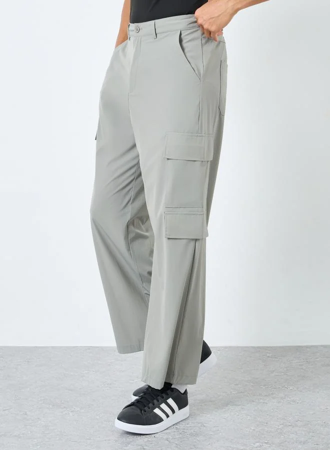 ستايلي Styli Relaxed Fit Cargo Pocket Detail Pants