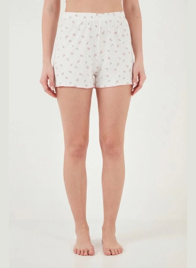 Lela  Lela Regular Fit Patterned V-Neck Shorts Pajama Set Women's PAJAMA SET 65770837 for Women | Best Price UAE