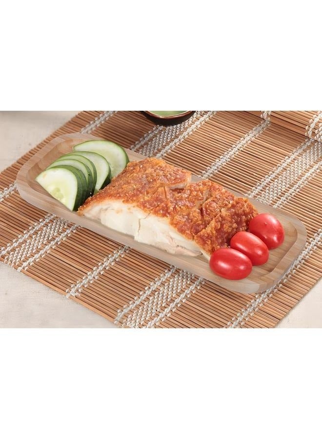 Wooden Rectangle Serving Trays Brown 36*15*2cm-Bamboo Vanity Tray, Bathroom Counter Tray, Toilet Tank Top Decor Display - Image 5