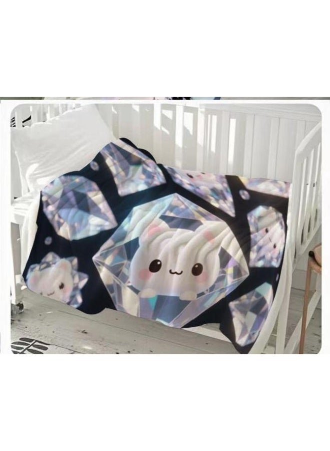 general Baby and children's cartoon flannel thin blanket (warm and comfortable, suitable for sleep, game use) 70cm*100cm - Image 2