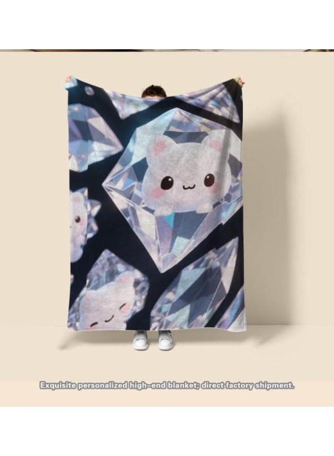 general Baby and children's cartoon flannel thin blanket (warm and comfortable, suitable for sleep, game use) 70cm*100cm - Image 1