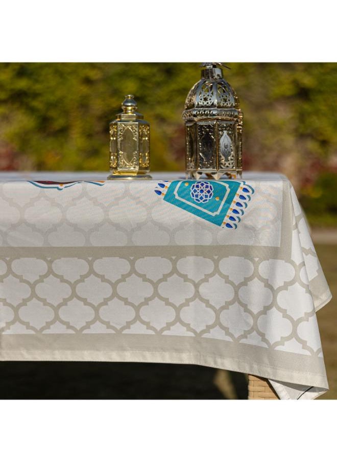 قماش.كوم مفرش رمضان- قماش مطبوع- سفرة 8 كراسىM014  - Image 2