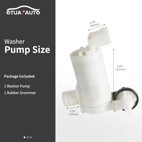 OTUAYAUTO Windshield Washer Pump - Replacement for Nissan Murano Quest Rogue, Infiniti EX35 EX37 FX35 FX37 FX50 QX50 QX56 - Factory OE Style with Grommet, OEM: 28920-CA000 - Image 2