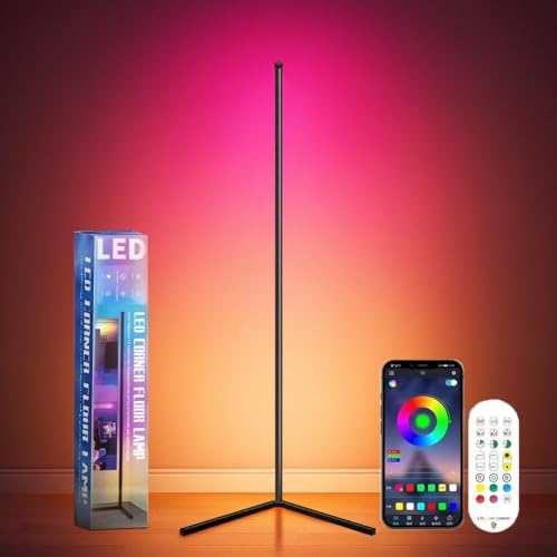 YUGAM LED Floor Lamp RGB+IC, Smart Corner Lamp, Modern for Living Room Bedroom (Pack-1) - Image 1