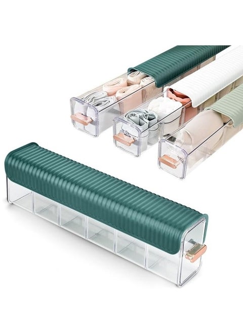 Multi-functional Self-Adhesive Drawer Organizer Divided into 6 Sections to Organize Your Underwear and Socks Multi-Color