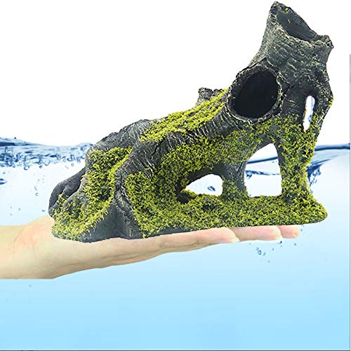 Besimple Aquarium Artificial Tree Hole Resin Aquarium Ornament, Resin Tree Stump Branch for Reptile Habitat Decoration, Tree Trunk Fish Tank Decoration Aquarium Hideaway Rock Cave House Hide Hut - Image 5