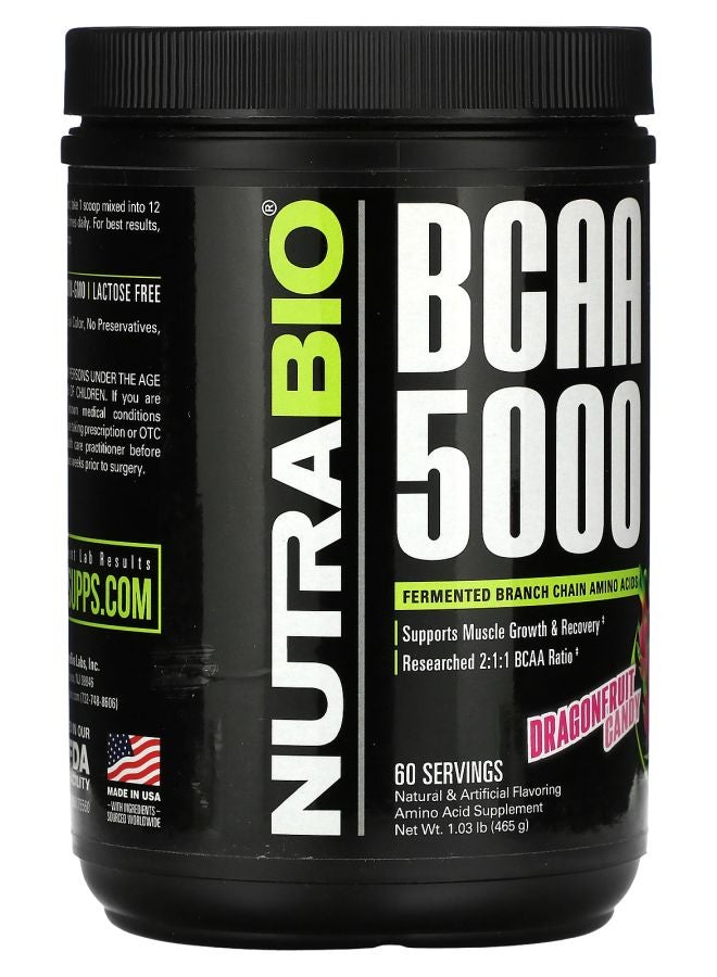 NutraBio BCAA 5000 Dragonfruit Candy 1.03 lb (465 g) - Image 2