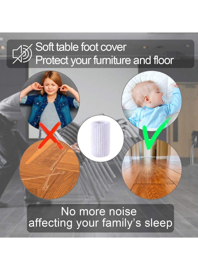 SYOSI Chair Leg Socks 16 Pcs High Elastic Knitted Chair Leg Floor Protectors Thickening Furniture Socks  - Image 2