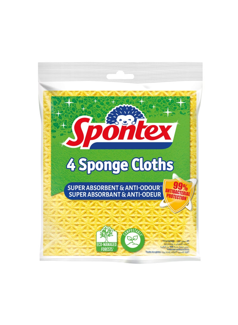Spontex Sponge Cloths 4Pcs - Image 1