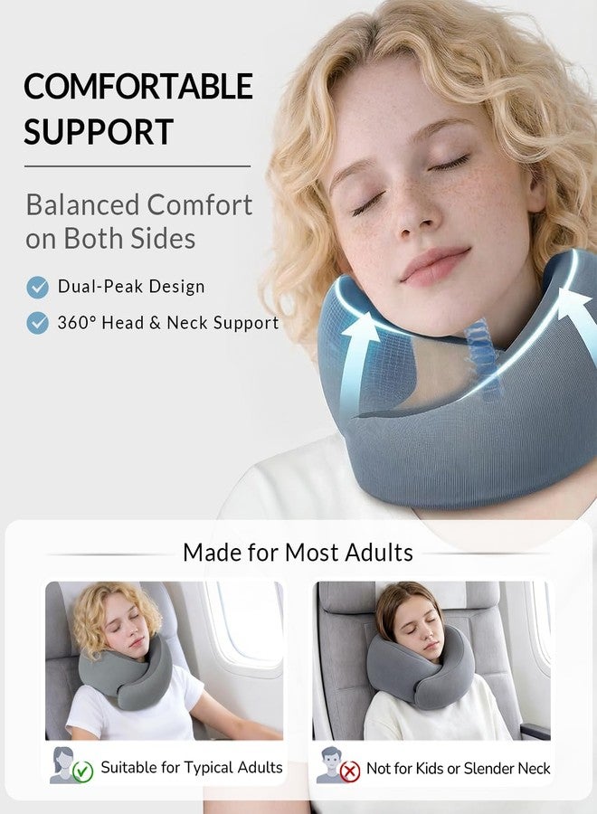 Artelse Neck Travel Pillow - Memory Foam Travel Pillow for Airplane, Washable Comfortable Breathable Cover, 360 Degree Support Ergonomic Design Best for Travel, Flight, Train, Car, Sleeping - Image 2
