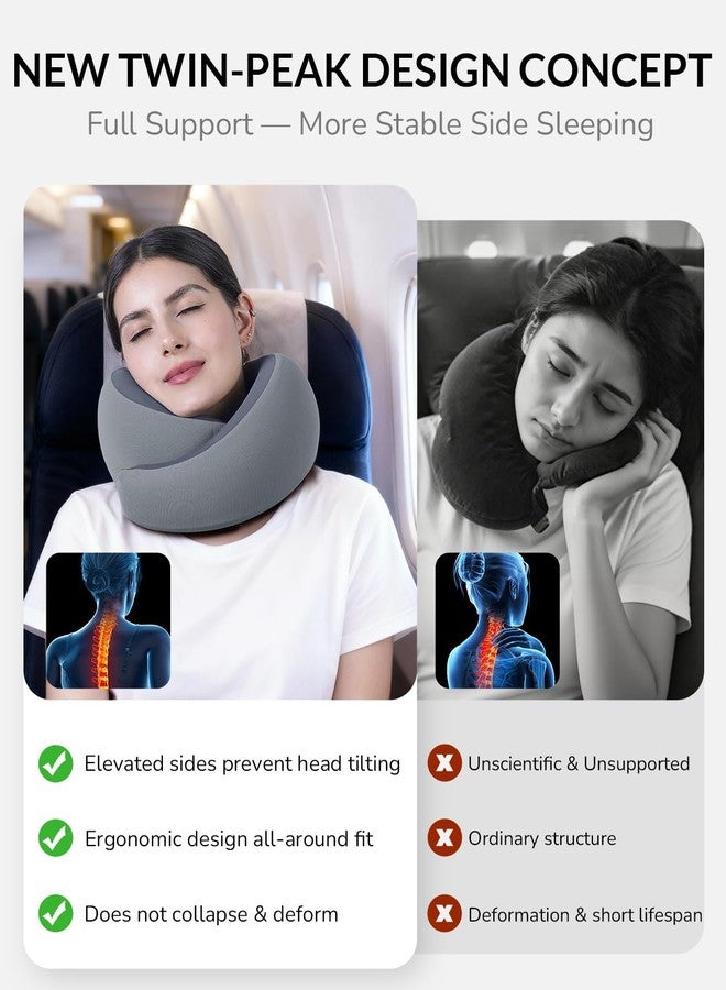 Artelse Neck Travel Pillow - Memory Foam Travel Pillow for Airplane, Washable Comfortable Breathable Cover, 360 Degree Support Ergonomic Design Best for Travel, Flight, Train, Car, Sleeping - Image 5