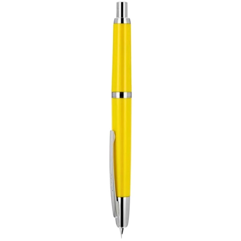 Goldleaf Jinhao 20 Press Retractable Fountain Pen – Fine Nib with Converter – Plastic Body & Metal Clip – Multiple Colors – Smooth Writing Daily Pen (No Ink Included) (Lemon Yellow (Silver Clip)) - Image 2
