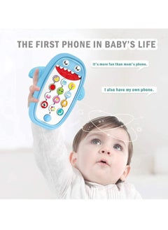 SYOSI Baby Musical Toys, Baby Shark Phone Toys with Light and Sound, Teething Phone Toy for Babies, Play and Learn for Children and Toddlers, Preschool Birthday Gift for Girl Boy 18+ Months Blue  - Image 2